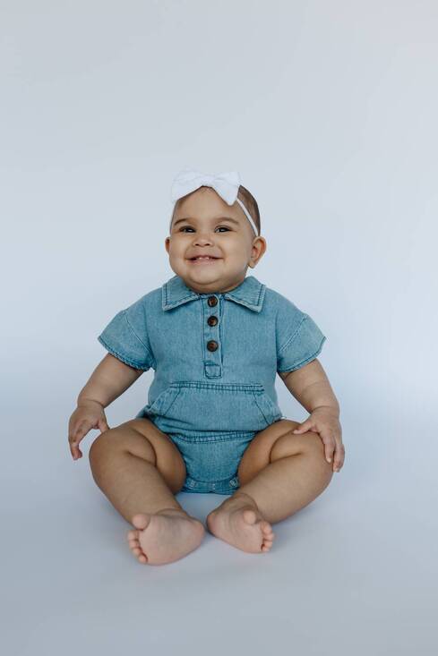 BLEU & CO. Other - NEW BLEU & CO. baby bubble romper in scout denim